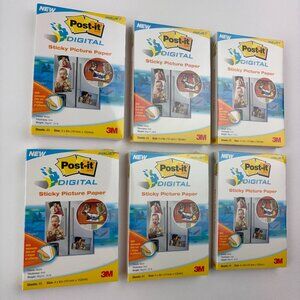 Post It 4x6 Picture Paper Matte Inkjet 3M USA Sealed 6 Pk Lot of 65 Sheets - 390